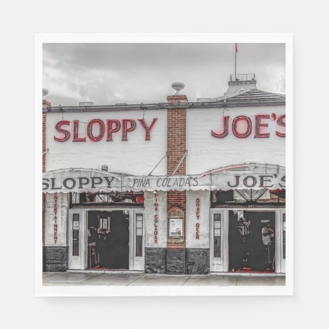 Sloppy Joe's Nyckel Väster Napkins Pappersservett (Framsidan)