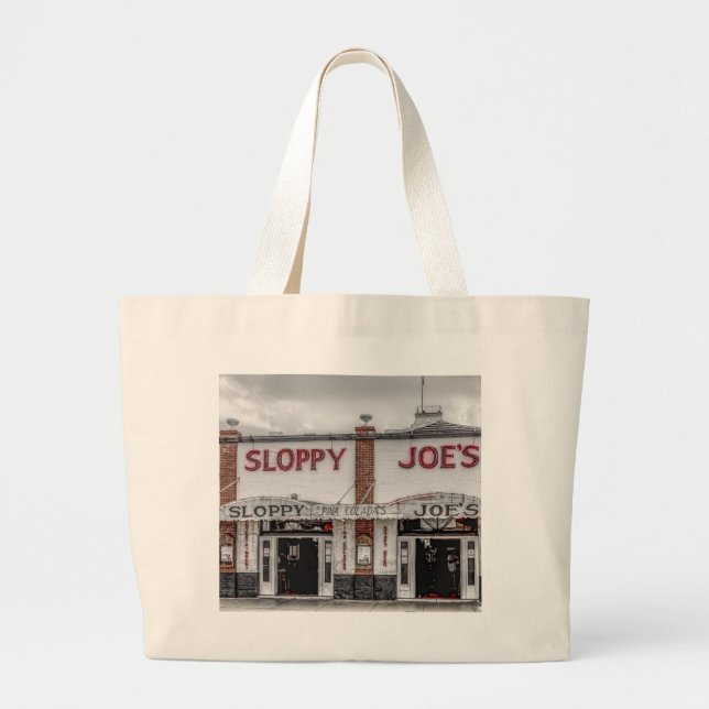 Sloppy Joe's Nyckel Väster Tote Bag Jumbo Tygkasse (Framsidan)