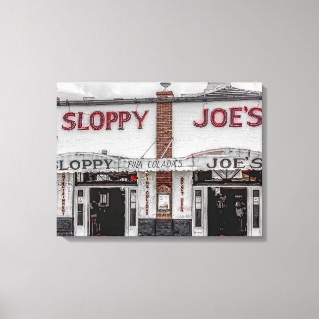 Sloppy Joe's Nyckel Väster Wrapped Canvas (Framsida)