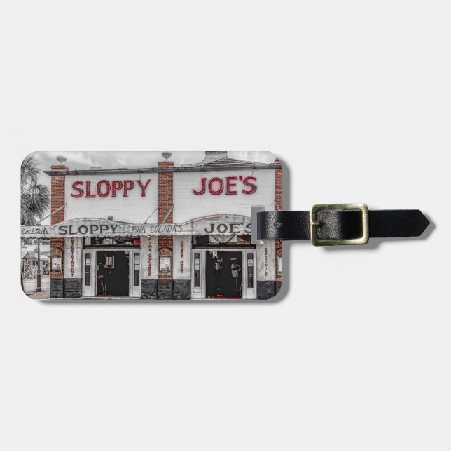 Sloppy Jos Nyckel Väster Luggage Tag Bagagebricka (Horisontell Framsida)