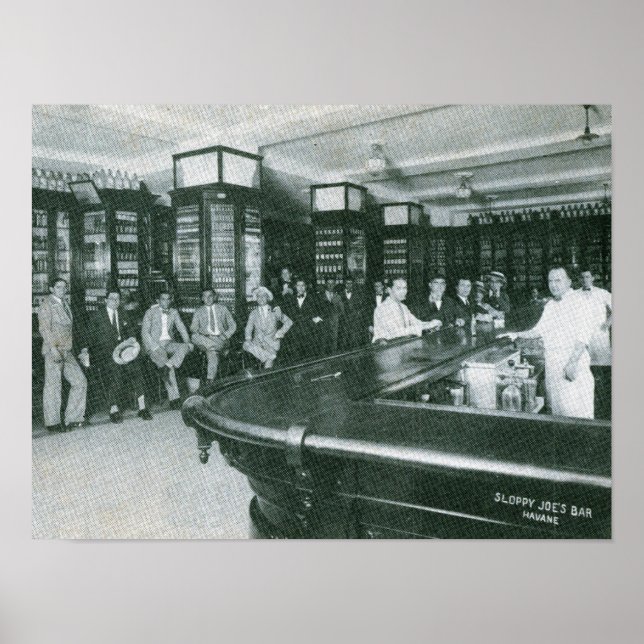 Sloppy Jos Pub, Havanna, Kuba Poster (Framsidan)