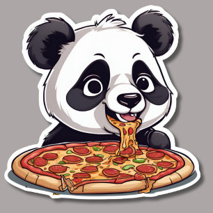 Sloppy Pizza Panda Watersecure Klistermärken