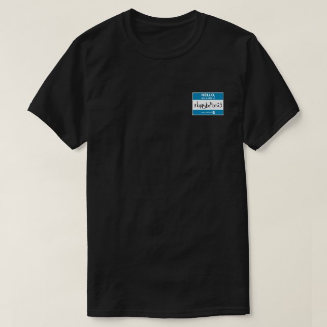 Sloppybottom23 efter mörk tee shirt (Design framsida)