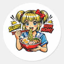 Slorp Nom Anime Tjej Ramen Nudlar