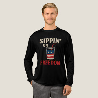 Slorpar på frihet – Patriotisk 4 juli T-shirt
