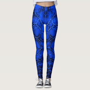 Slösa blixt, kasta i sig mönster åskar på mör leggings