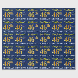 Slösa den guld- looken "den 46th FÖDELSEDAGEN " Presentpapper
