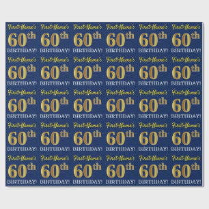 Slösa den guld- looken "den 60th FÖDELSEDAGEN " Presentpapper