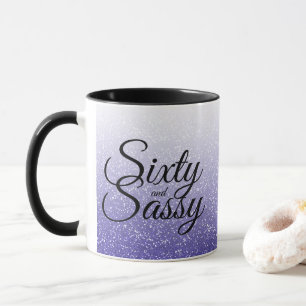 Slösa glitter Ombre 60 och den Sassy 60th Mugg