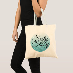 Slösa glitter Ombre 60 och den Sassy 60th Tygkasse