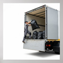 Slösa hantering av Lastbil-inläsning Poster