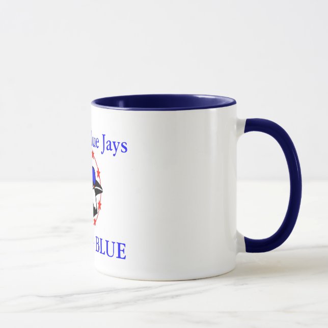 slösa jay, Merrill Blue Jays, GÅ STORA BLÅTT Mugg (Höger)