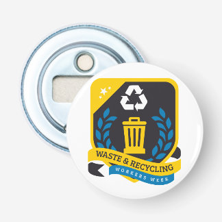 Slösa och återvinna arbetare veckovis Flaska-öppna Flasköppnare