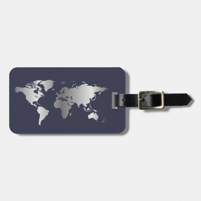 Slösa och försilvra märkren för bagage för bagagebricka (Horisontell Framsida)