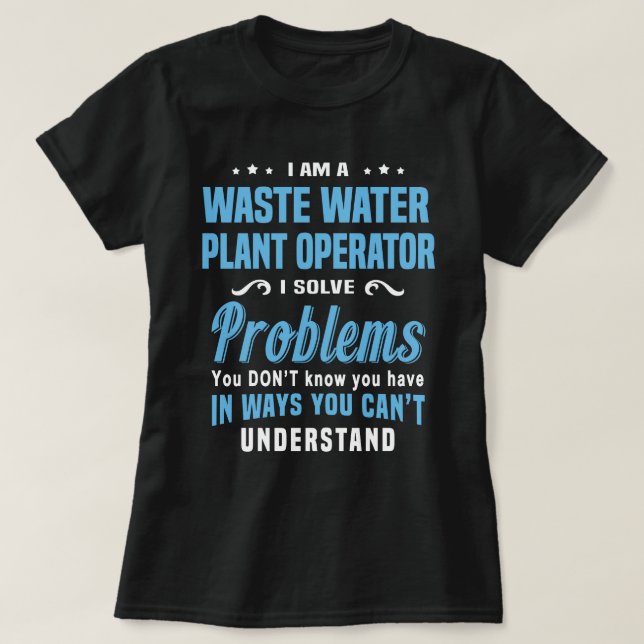 Slösa växtotoperatör för Vatten T Shirt (Design framsida)