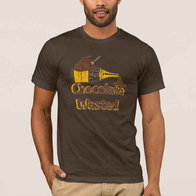 Slösad choklad t-shirt (Framsida)