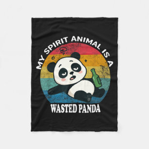 Slösad Panda Är Mitt Srit Djur Roligt Rådjurs Meme Fleecefilt
