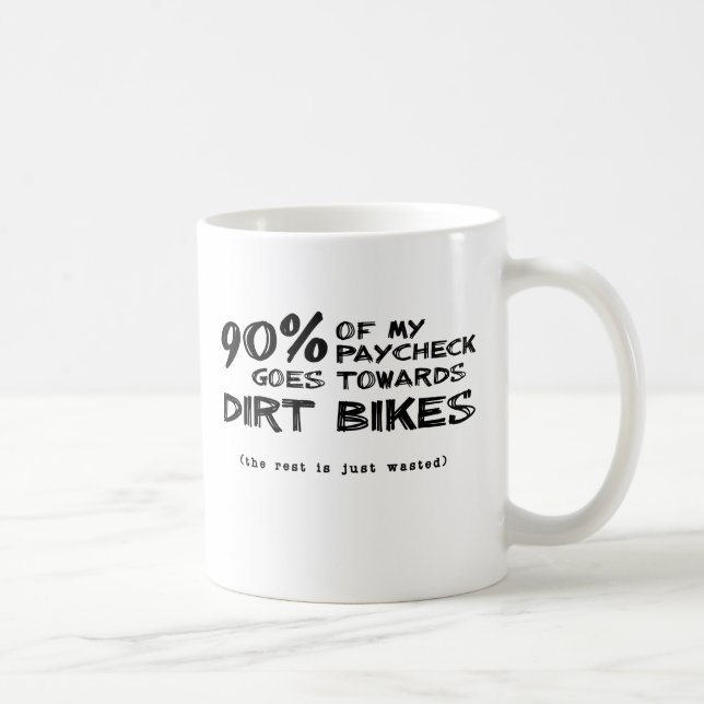 Slösade Pengar Dirt Bike Motocross Mugg (Höger)