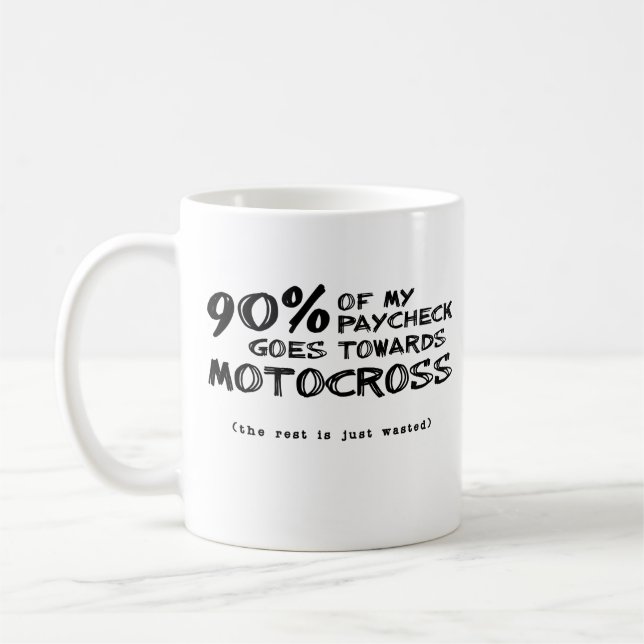 Slösade Pengar Dirt Bike Motocross Mugg (Vänster)