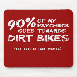 Slösade Pengar Dirt Bike Motocross Musmattor