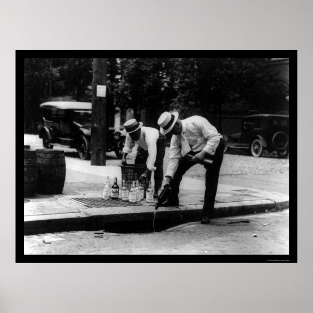 Slösande Whiskey Prohibition 1923 Poster (Framsidan)