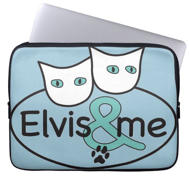 "Slösar Elvis & jag" 13" - 14" tänder - laptop Laptop Sleeve (Framsidan)