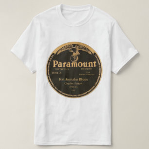 "Slösar skallerormen" Charley Patton på PARAMOUN Tee Shirt