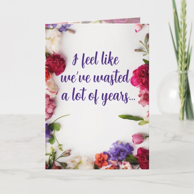 Slösat år - Mors dag Tack Kort (Framsida)