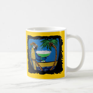 Slöser bort papegojor kaffemugg