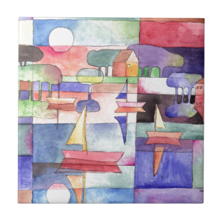 SLÖSNING PÅ VATTEN-vattenfärgsfärgning Kakelplatta