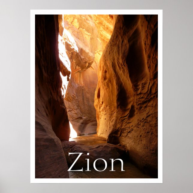 Slot Canyon, Zion National Park, Utah Poster (Framsidan)