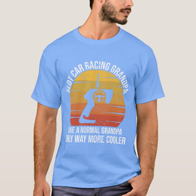 Slot Car Racing Grandpaoy RC Car Racer friends boy T Shirt (Framsida)