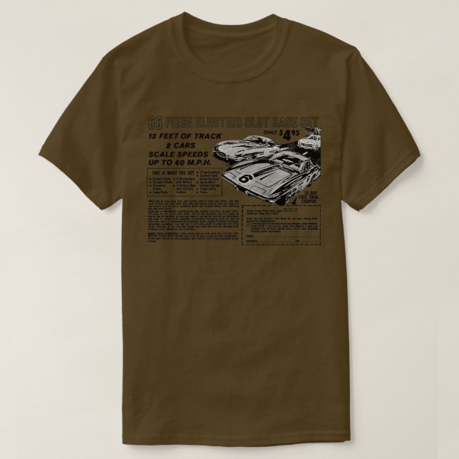 SLOT CAR TÄVLA SET ADVERT T SHIRT (Design framsida)