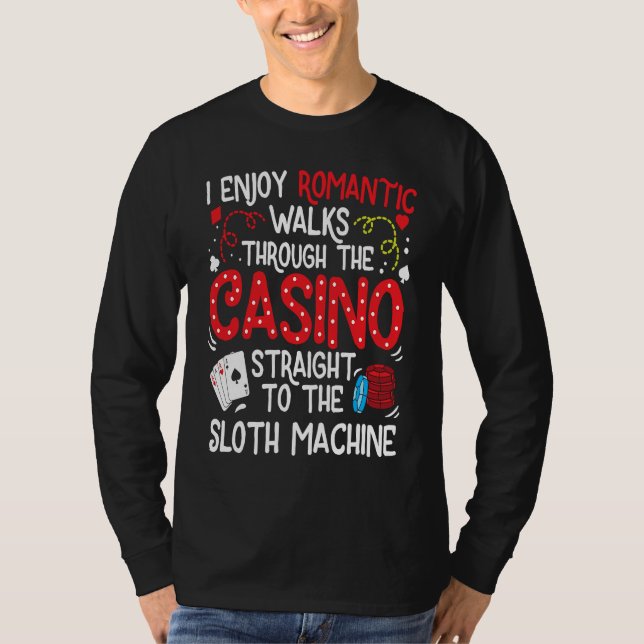 Slot Machine Gambling T Shirt (Framsida)