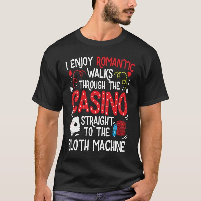 Slot Machine Gambling T Shirt (Framsida)
