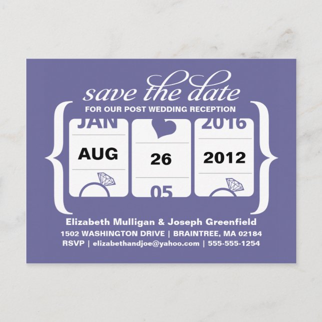 Slot Maskin efter bröllopsmottagning Vykort (Framsida)