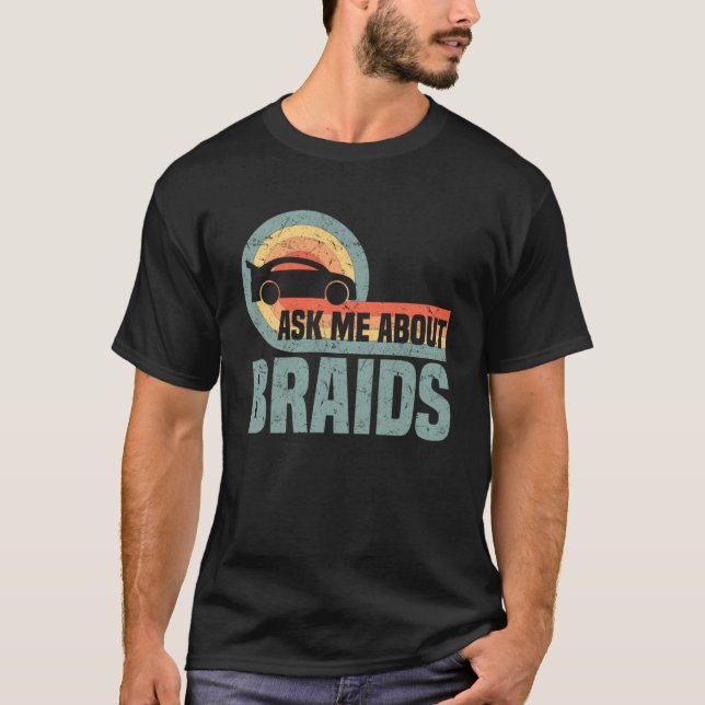Slotcar Retro Braids T Shirt (Framsida)