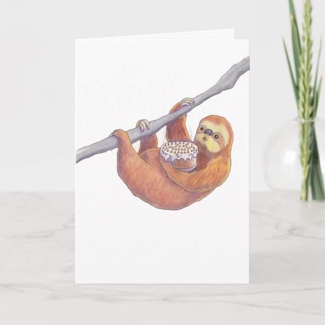 SLOTH: a födelsedagskalas och blåsljus Kort (Framsida)