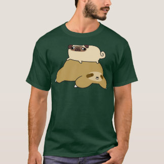 Sloth and Little Pug T Shirt