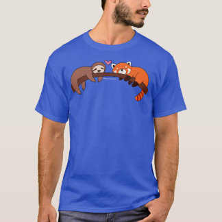 Sloth and Red Panda Kärlek T Shirt