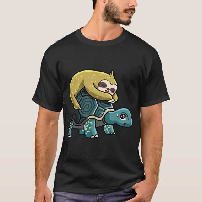Sloth andurtle vintage t shirt (Framsida)