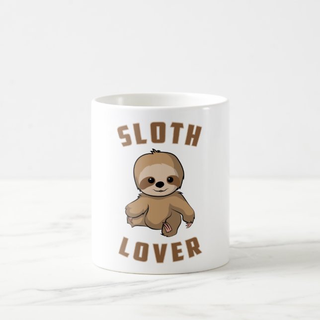 Sloth Animal Lazy Sloths Tired Sleeping Funny Gift Kaffemugg (Center)
