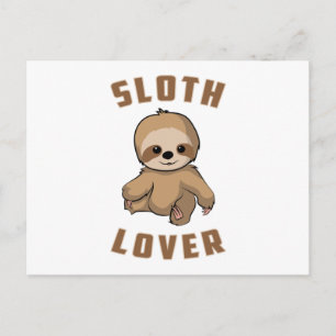 Sloth Animal Lazy Sloths Tired Sleeping Funny Gift Vykort