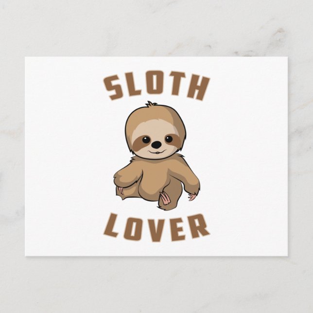 Sloth Animal Lazy Sloths Tired Sleeping Funny Gift Vykort (Framsida)
