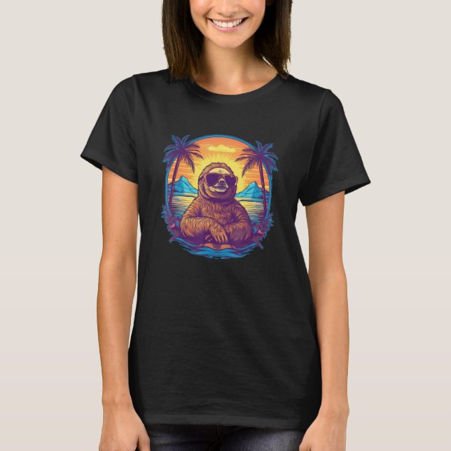Sloth   Animal Men Women Kids 4 T Shirt (Framsida)