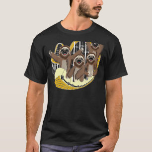 Sloth Animal Riding Roller Underlägg Theme Park Ki T Shirt