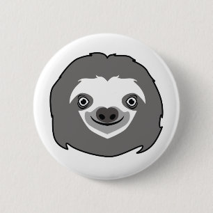 Sloth Ansikte Knapp