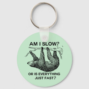Sloth är jag långsam? nyckelring