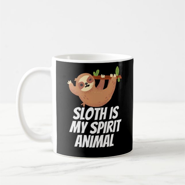 Sloth är mitt andliga djur kaffemugg (Vänster)