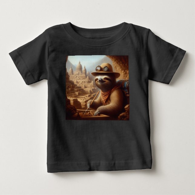 Sloth Archeolog T Shirt (Framsida)